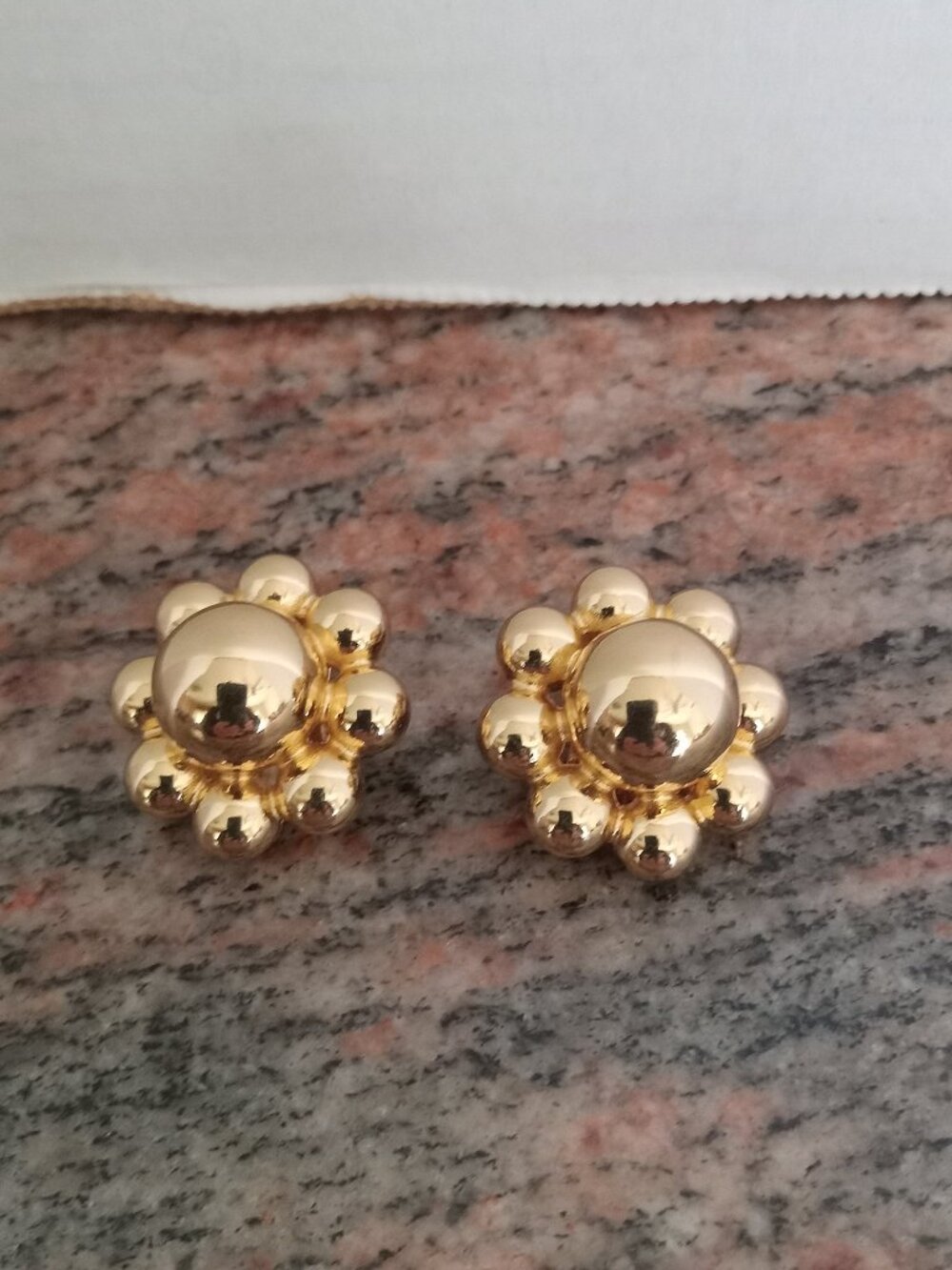 Vintage Christian Dior Clip on Gold Earrings